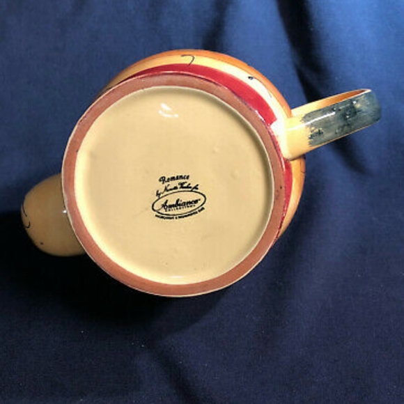 AMBIANCE COLLECTION ROMANCE by NANETTE VACHER TEAPOT AND LID 4 cup RED FLORAL  N - Picture 3 of 6